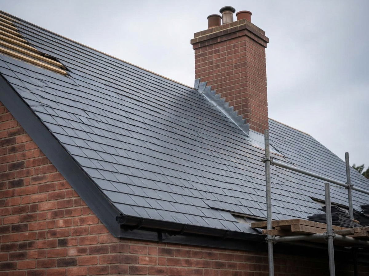 Professional slate roof installation