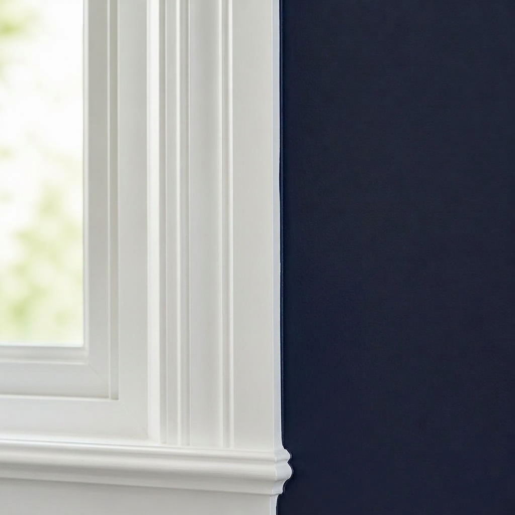 Careful painting of detailed trim